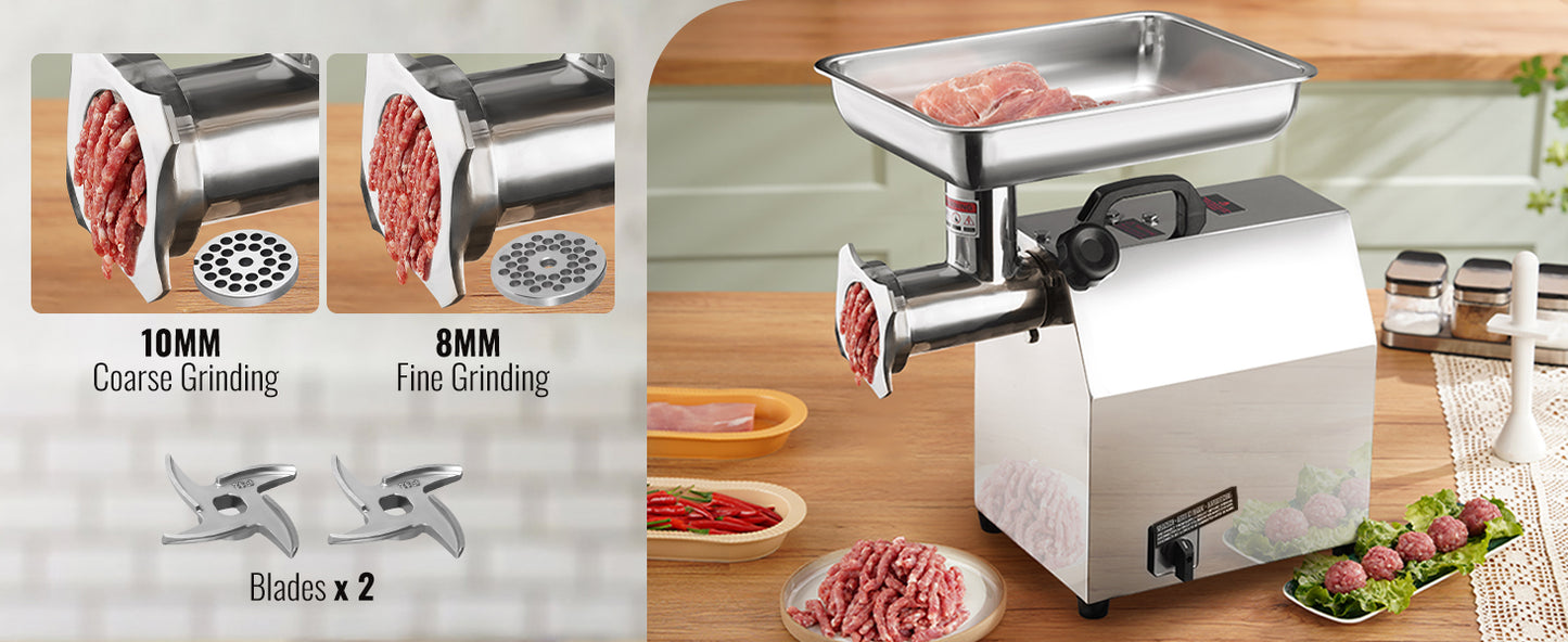 SucceBuy Electric Meat Grinder Sausage Stuffer Stainless Steel