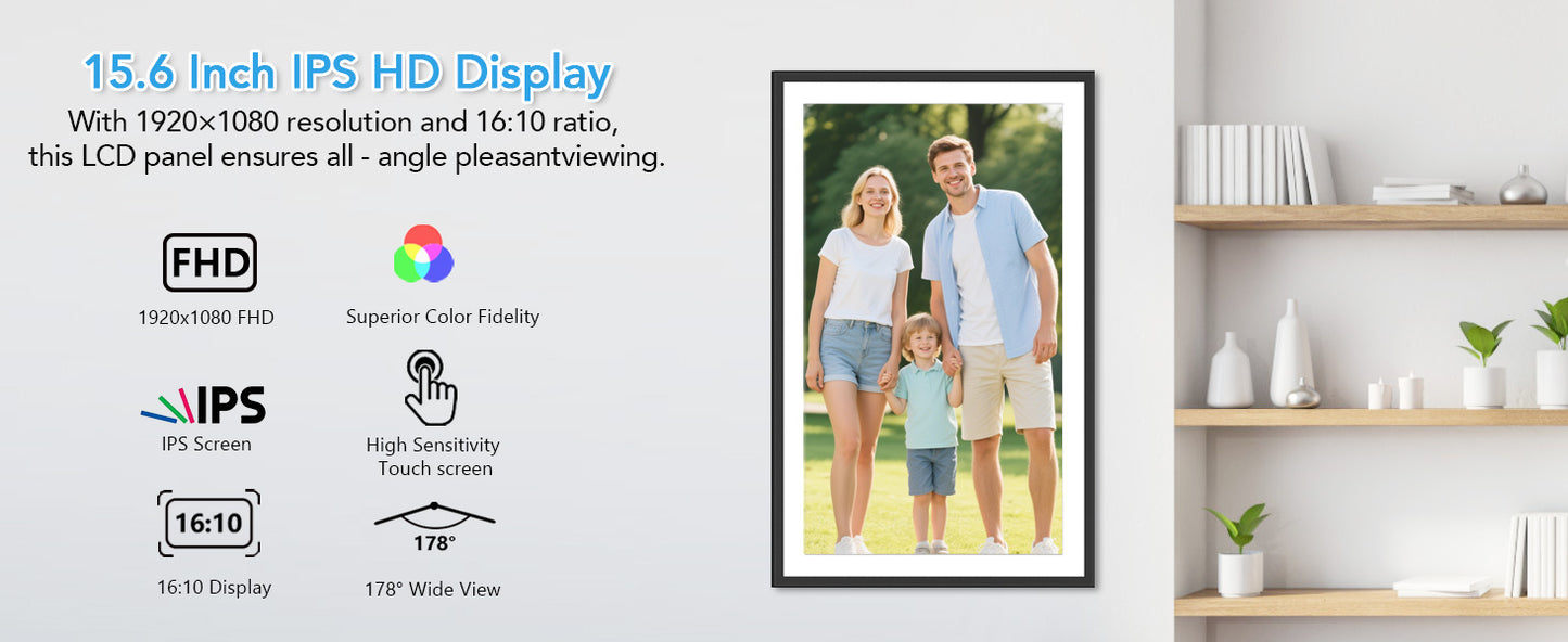 SSA 32GB WiFi Digital Photo Frame Full HD Touch Screen