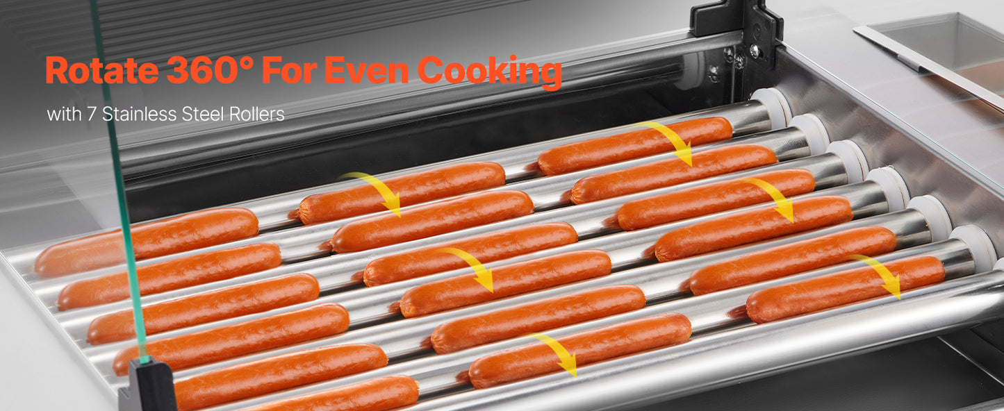 VEVOR Hot Dog Roller With Dual Temperature Control