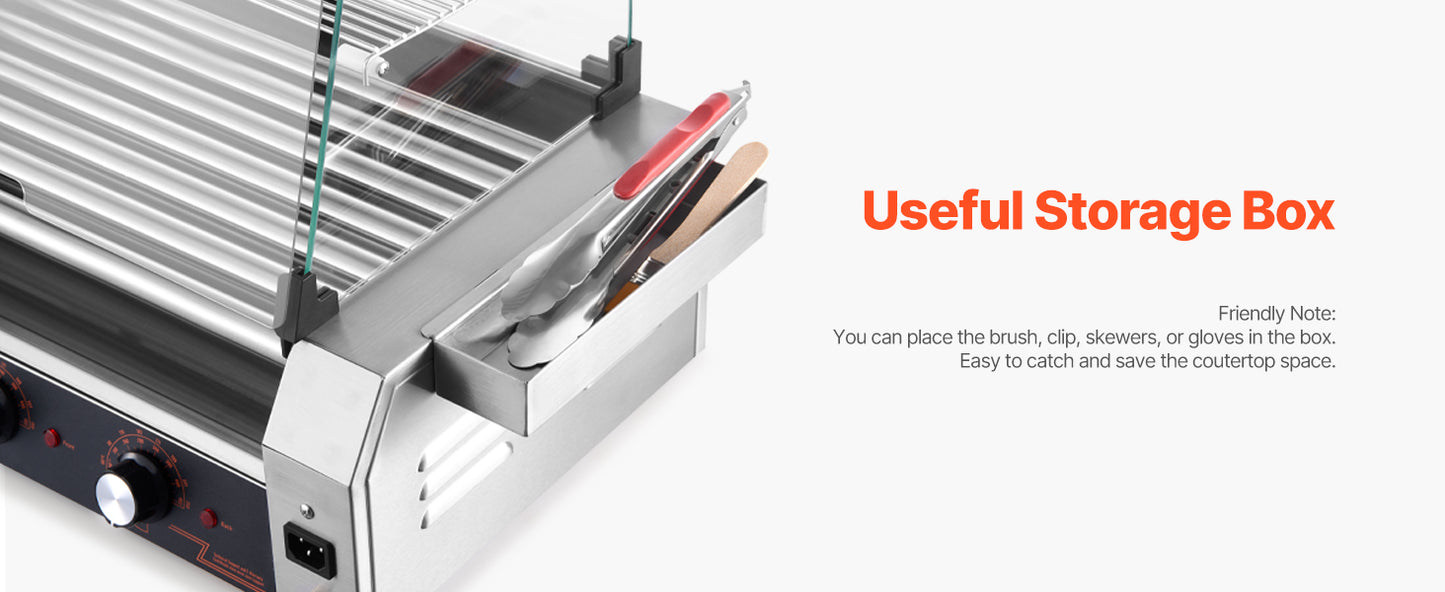 VEVOR Hot Dog Roller With Dual Temperature Control