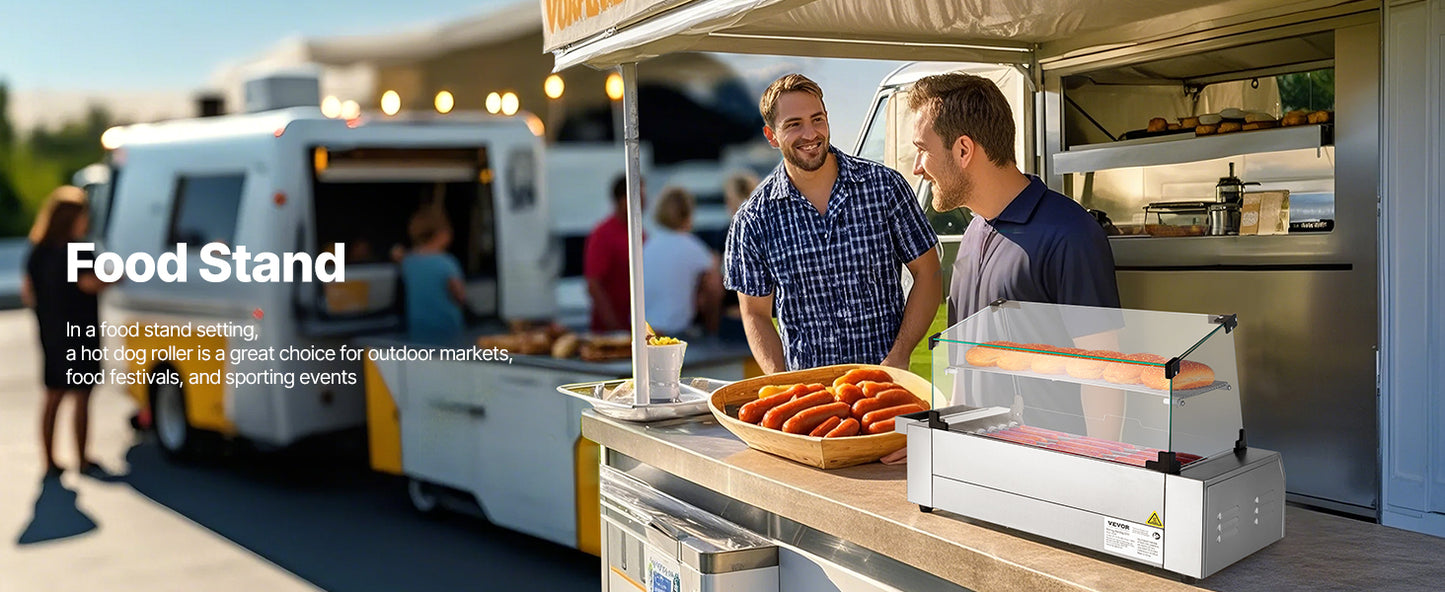 VEVOR Hot Dog Roller With Dual Temperature Control