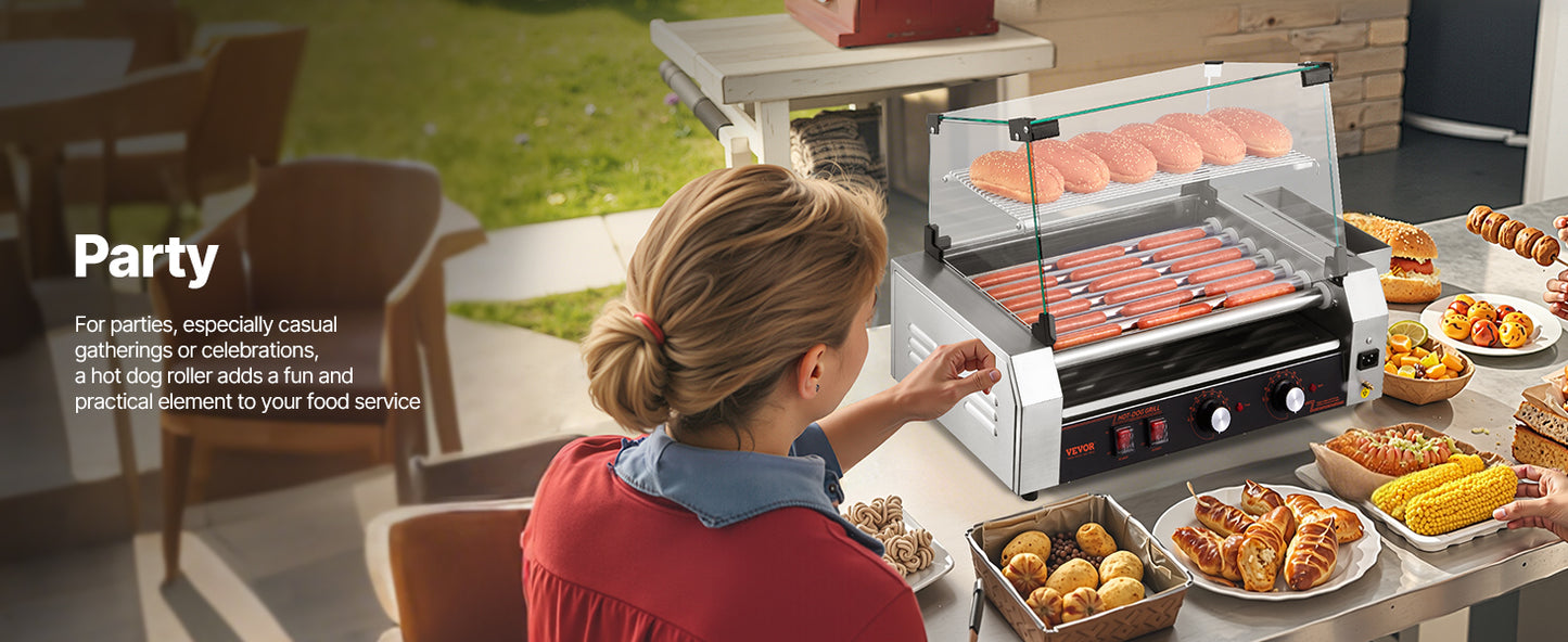 VEVOR Hot Dog Roller With Dual Temperature Control
