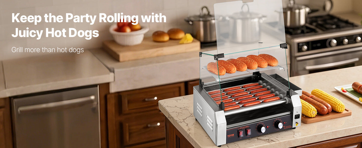 VEVOR Hot Dog Roller With Dual Temperature Control