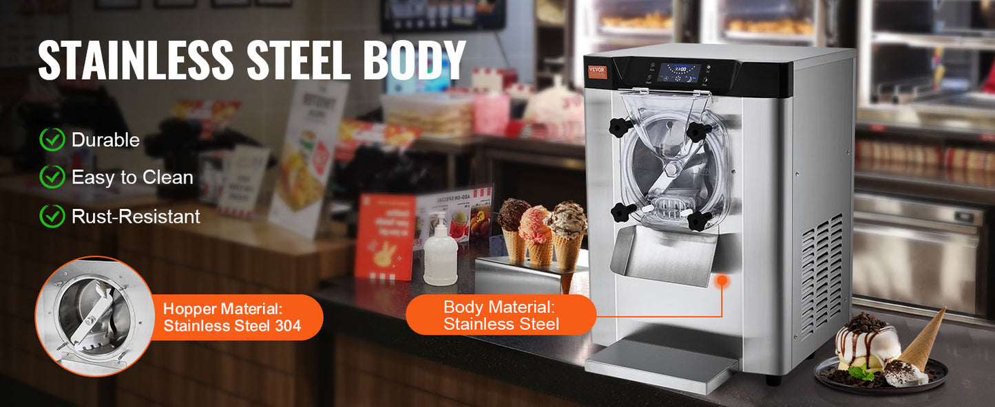 SucceBuy Commercial Ice Cream Machine Single Flavor Countertop