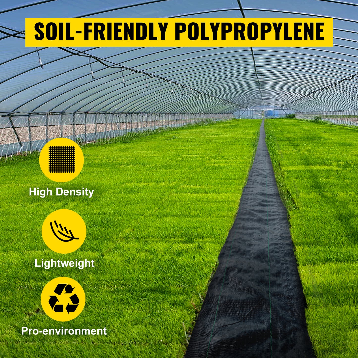 SucceBuy Landscape Fabric Geotextile Durable Ground Cover Weed Barrier 1.5oz