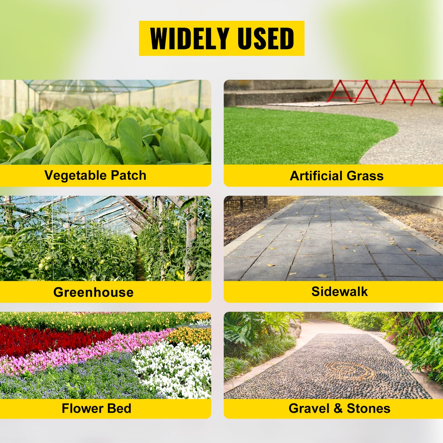 SucceBuy Landscape Fabric Geotextile Durable Ground Cover Weed Barrier 1.5oz