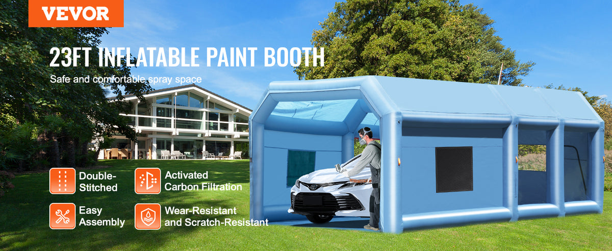 Inflatable Paint Booth With Powerful Blowers And Air Filter System