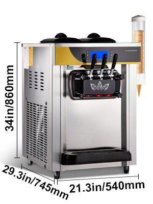 VEVOR Soft Ice Cream Machine Commercial 22 To 30 L